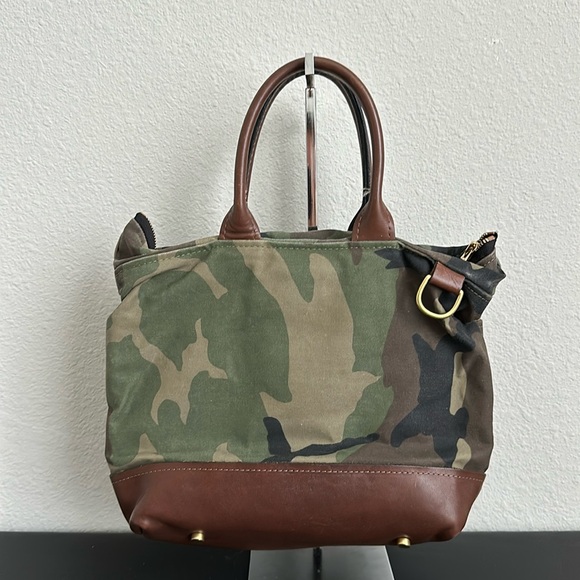 Camouflage Tote Bag with Brown Accents - Picture 4 of 8